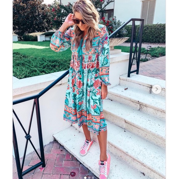 PERFECT DRESS 👗 Bohemian Midi Dress • The AMAZON DRESS THAT WENT VIRAL! - Picture 7 of 17